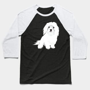 Animal Vignette : Maltese Dog Breed Baseball T-Shirt